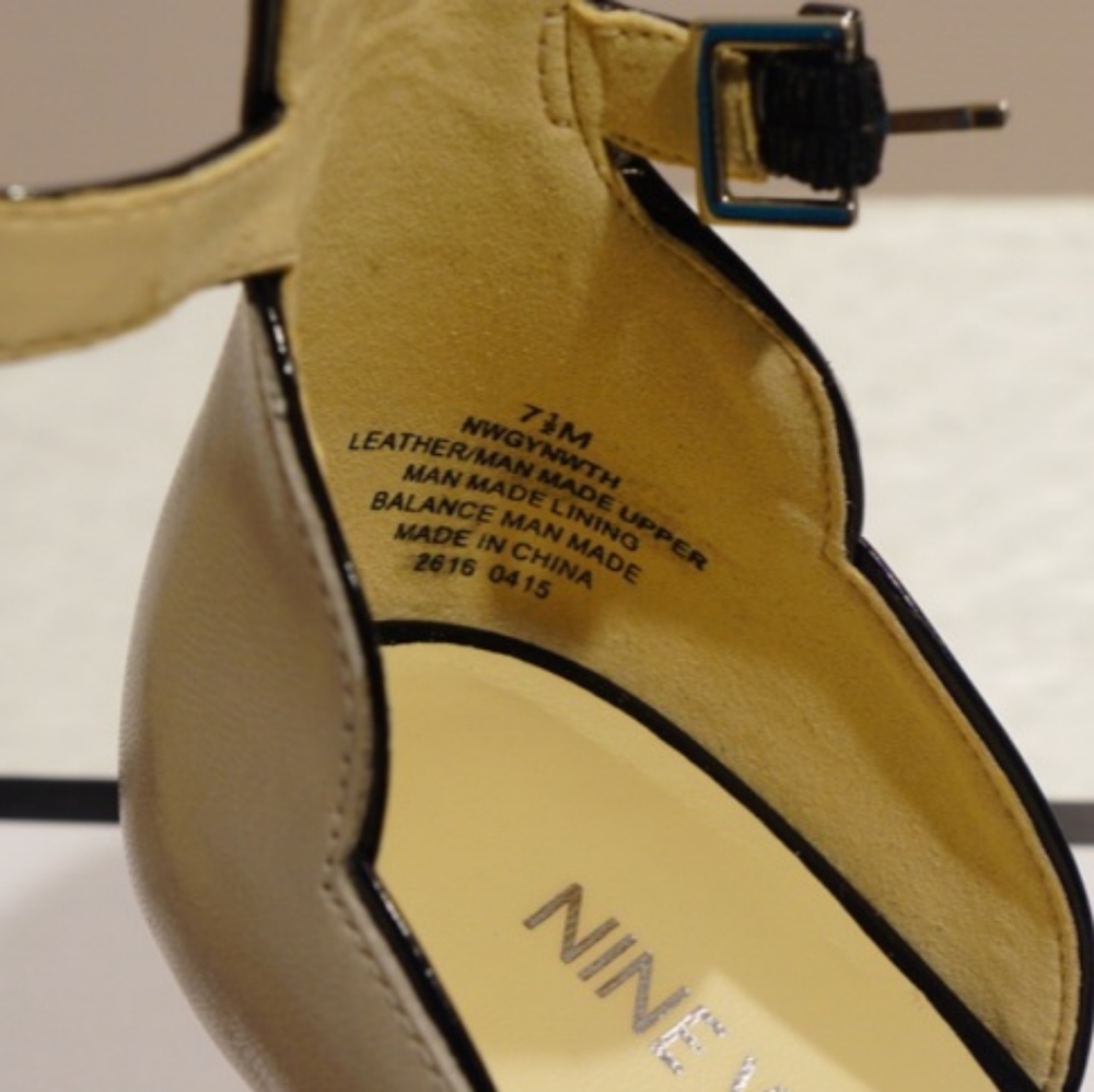 Nine West Leather Open Toe Heels - Picture 6 of 7